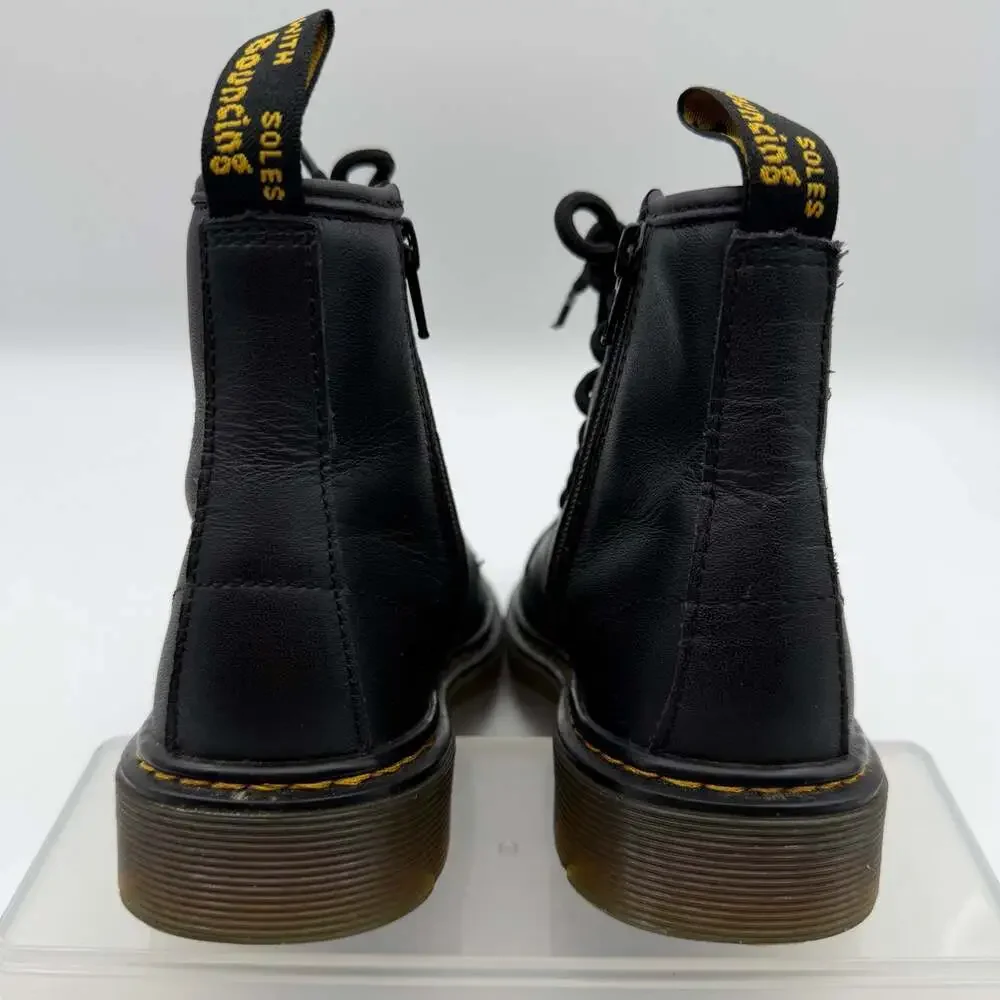 Dr. Martens 1460J Junior Leather Lace-Up Boots with Side Zipper